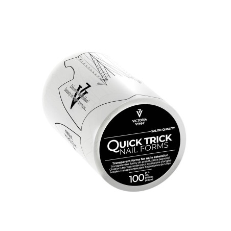 Transparentne szablony do przedłużania paznokci QUICK TRICK Nail Forms 100 szt. Victoria Vynn