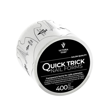 Transparentne szablony do przedłużania paznokci QUICK TRICK Nail Forms 400 szt. Victoria Vynn