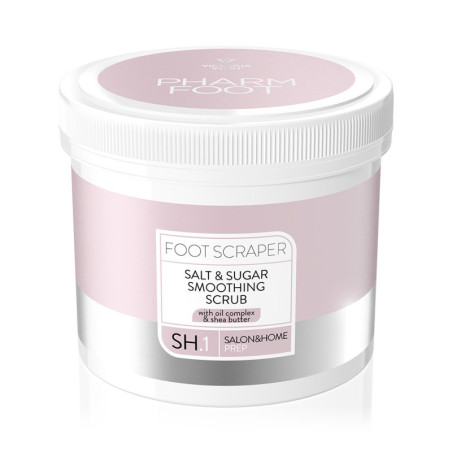FOOT SCRAPER 800g Peeling solno-cukrowy do stóp z kompleksem olejków i masłem shea PHARM FOOT